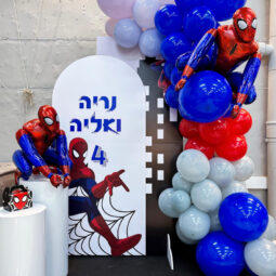 קיר בלונים ספידרמן