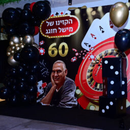 קיר בלונים קזינו