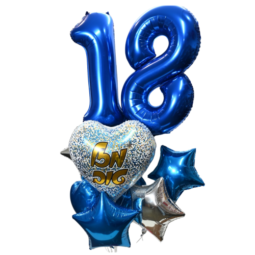 זר בלונים יום הולדת 18